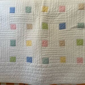 Crate&Barrel Multicolor Geometric Quilt